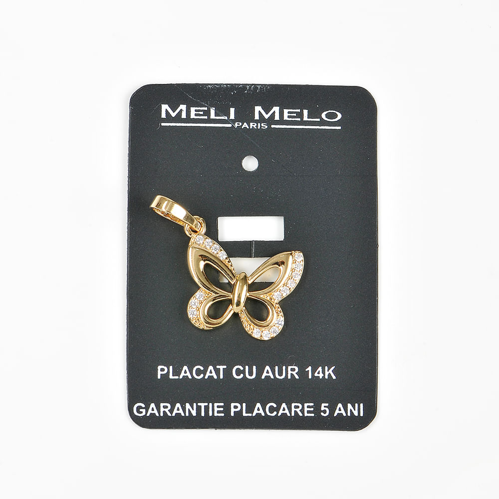 Pandantiv fluturas placat cu aur 14 k - 2 | YEO