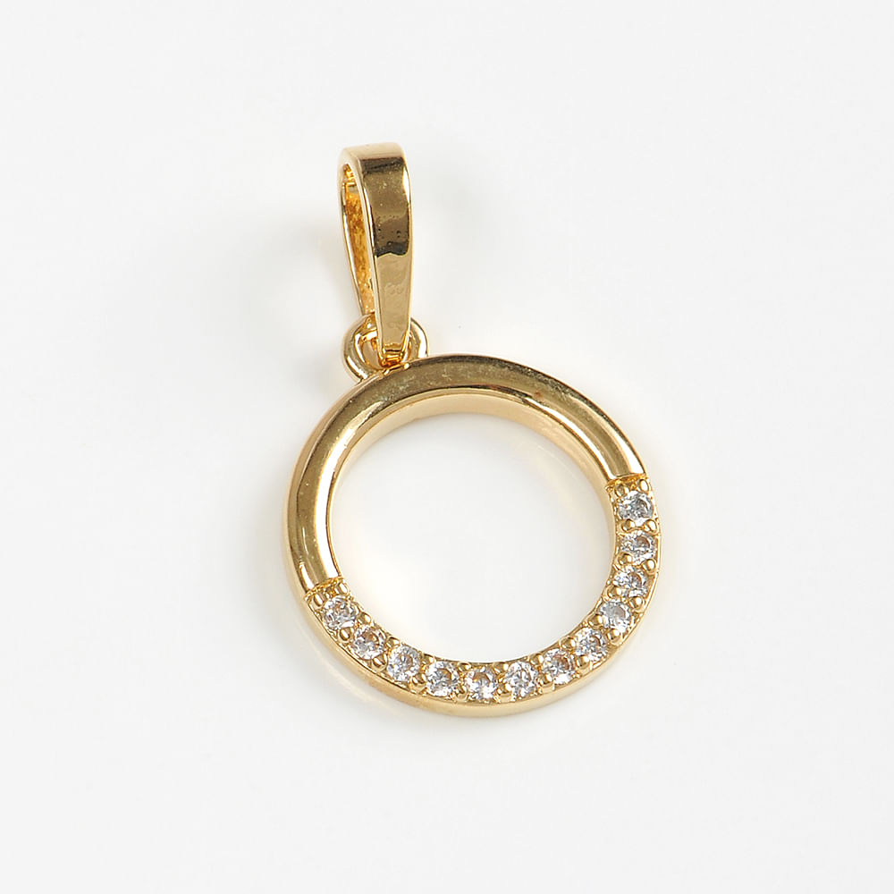 Pandantiv rotund placat cu aur 14 k - 2 | YEO