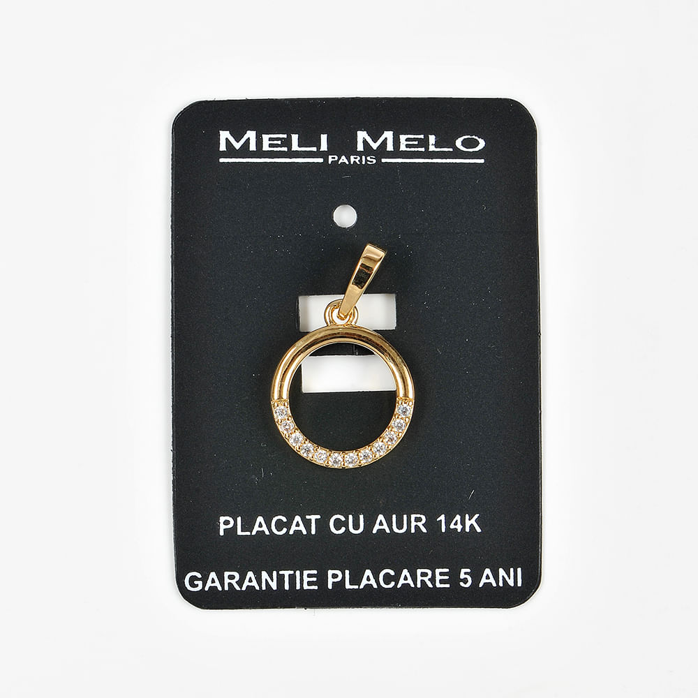 Pandantiv rotund placat cu aur 14 k - 3 | YEO