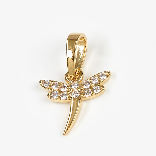 Pandantiv libelula placat cu aur 14 k