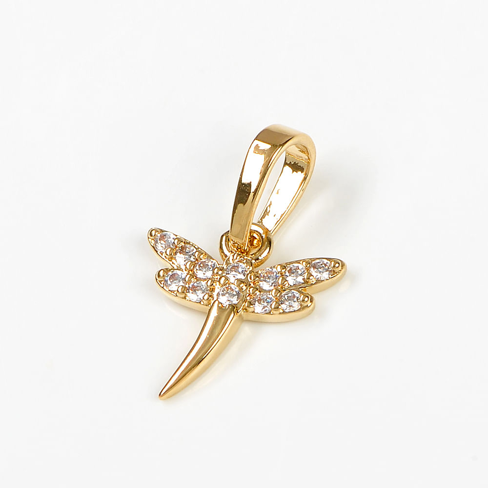 Pandantiv libelula placat cu aur 14 k - 1 | YEO