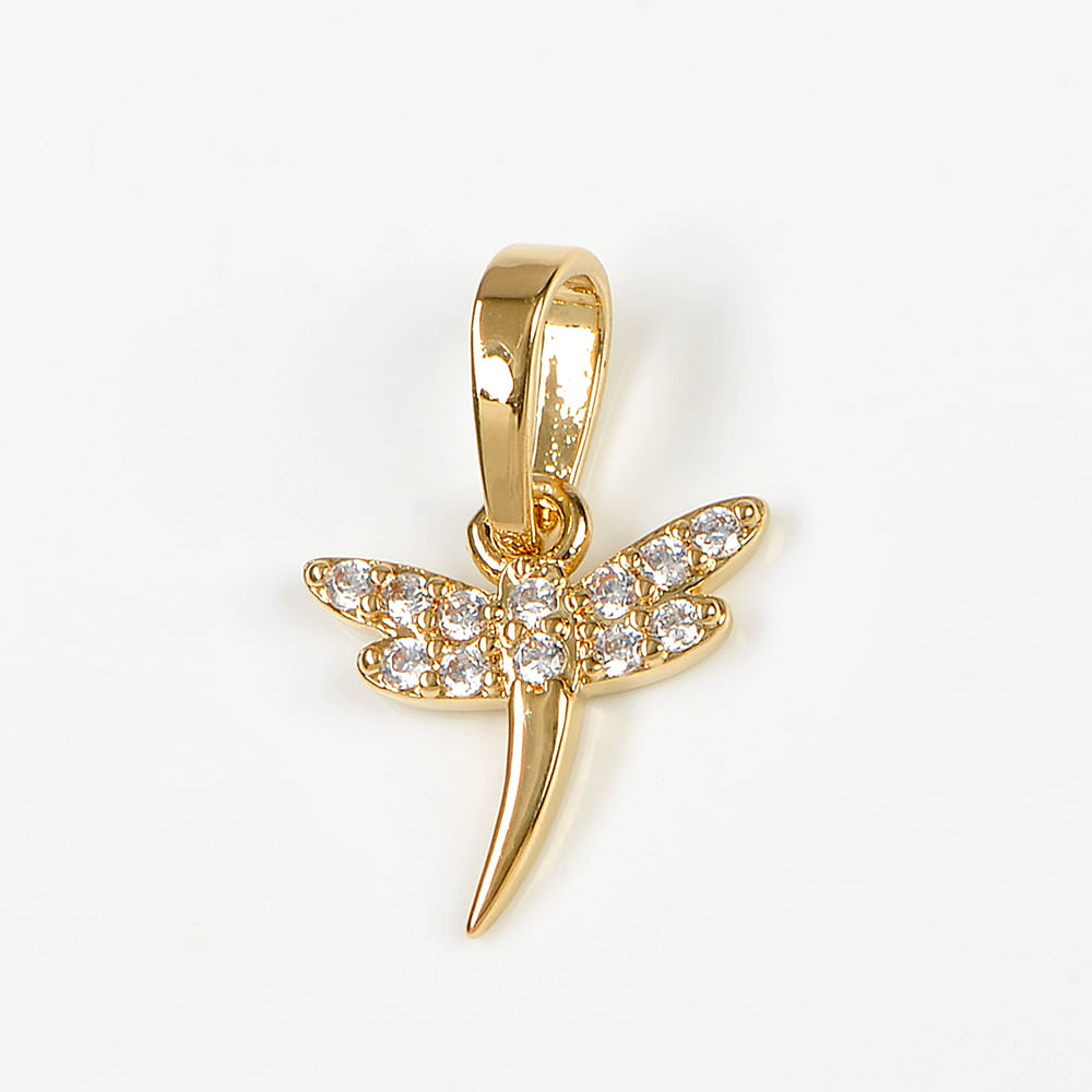 Pandantiv libelula placat cu aur 14 k - 2 | YEO