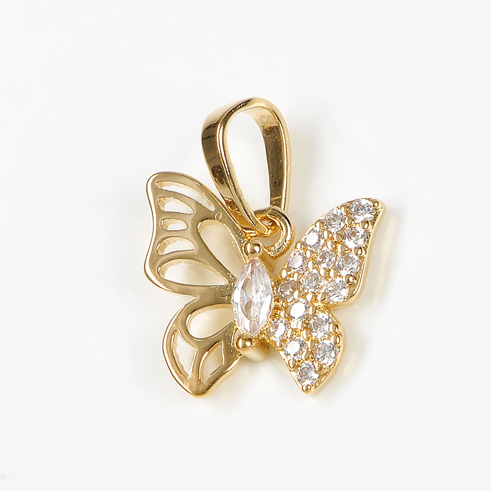 Pandantiv placat cu aur 14 k fluture