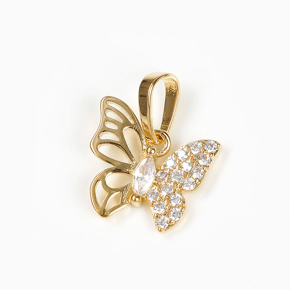Pandantiv placat cu aur 14 k fluture - 1 | YEO