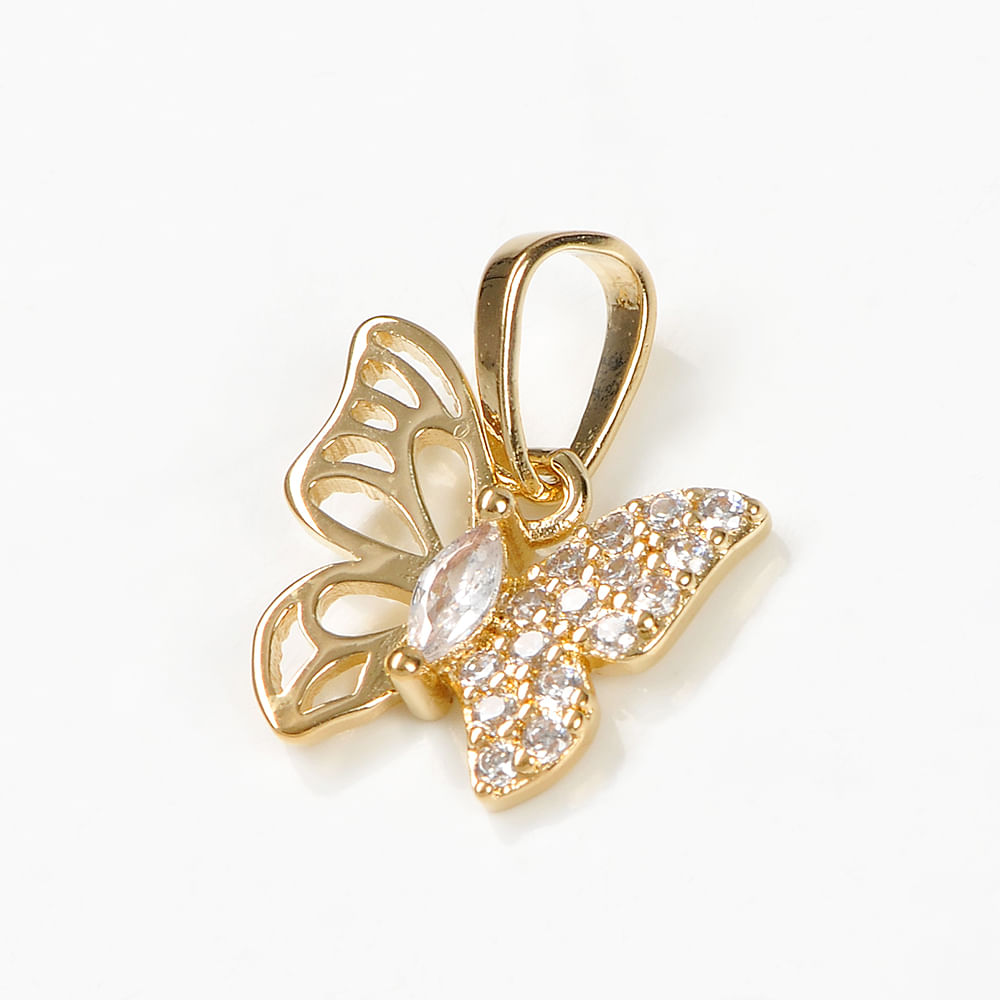 Pandantiv placat cu aur 14 k fluture - 2 | YEO