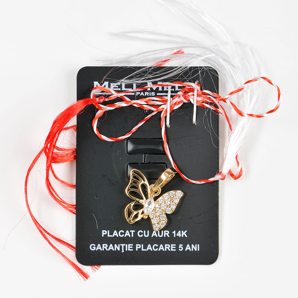 Pandantiv placat cu aur 14 k fluture - 3 | YEO