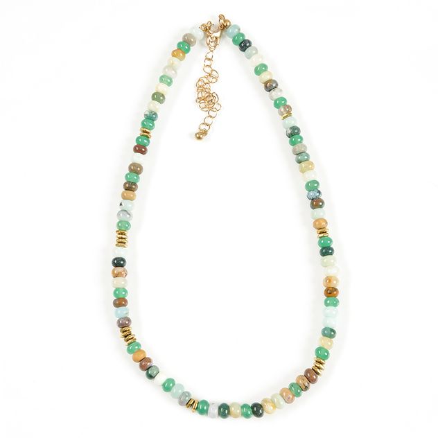 Colier boho cu margele multicolore