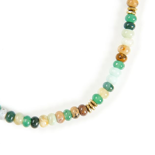 Colier boho cu margele multicolore