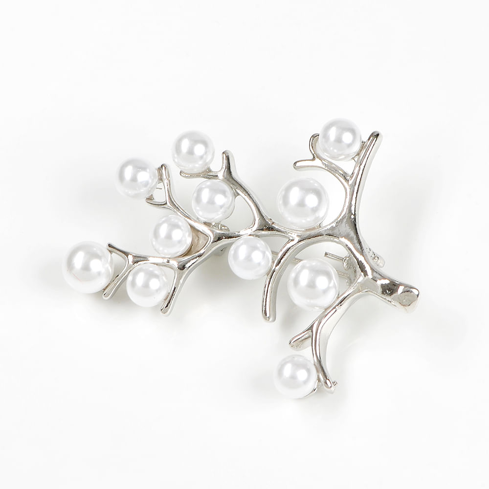 Brosa martisor copac cu perle albe - 2 | YEO