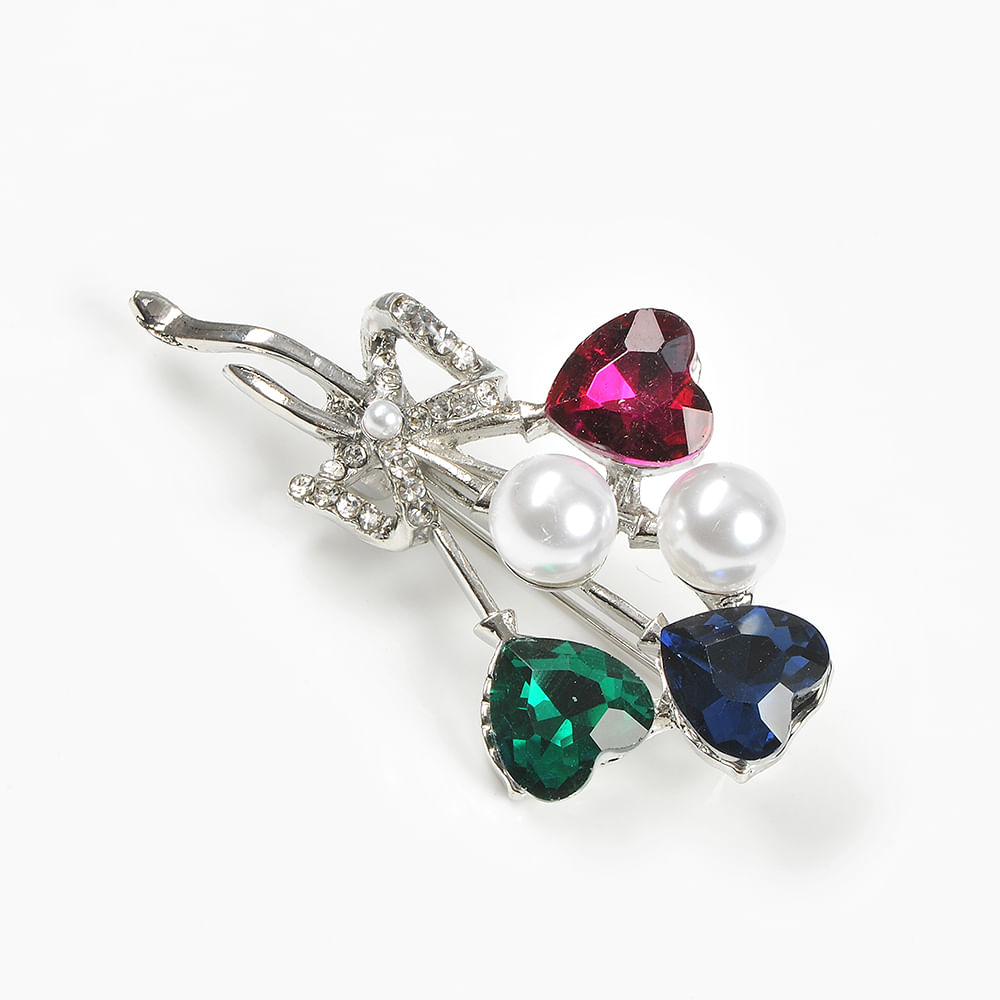 Brosa martisor inimi multicolore - 2 | YEO
