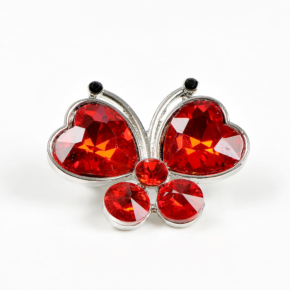 Brosa martisor fluture cu aripi rosii