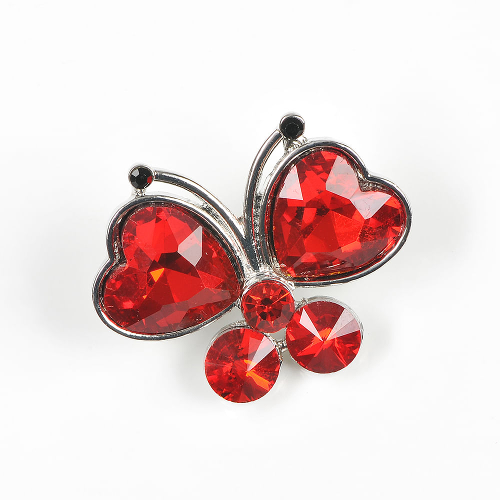Brosa martisor fluture cu aripi rosii - 2 | YEO