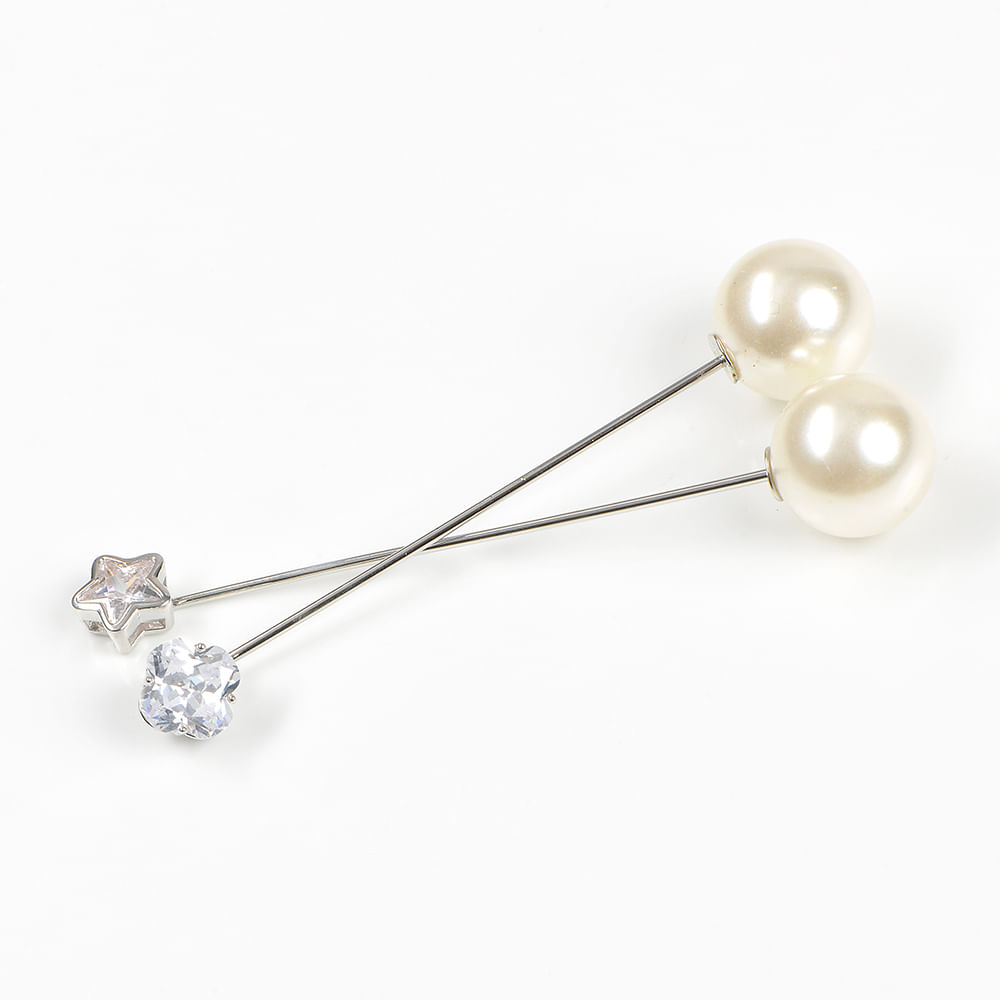 Brosa martisor cu perle albe - 2 | YEO