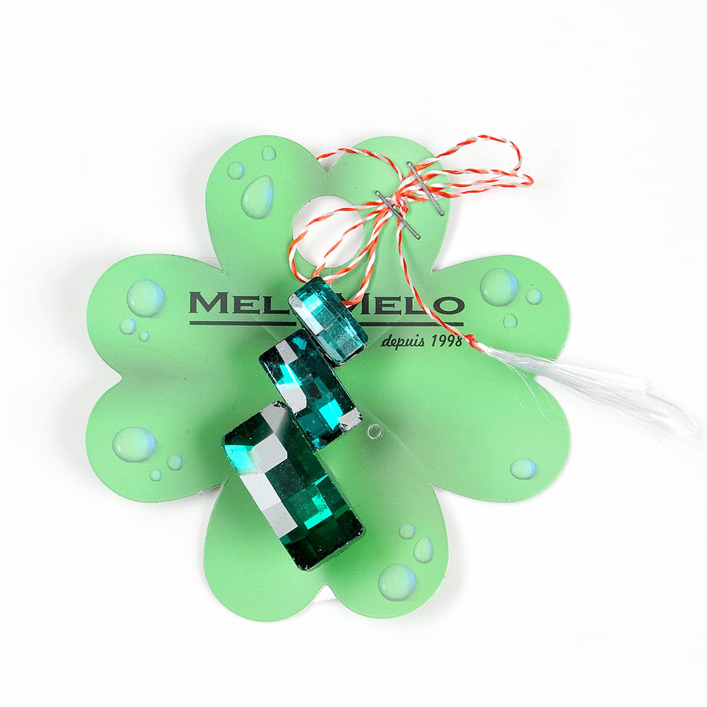 Brosa martisor cu pietre verzi - 1 | YEO