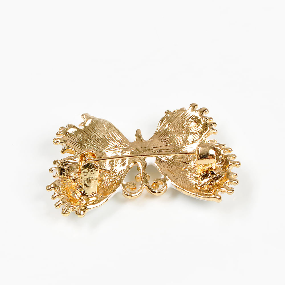 Brosa martisor fluture alb cu pietre - 3 | YEO
