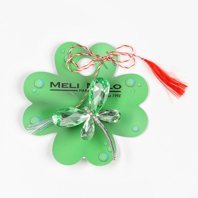 Brosa martisor libelula cu aripi verzi