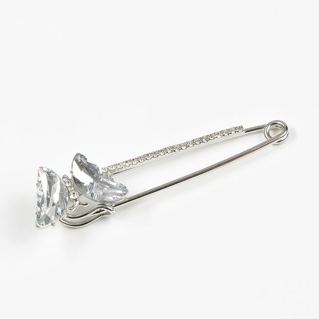 Brosa martisor tip ac de siguranta cu fluture