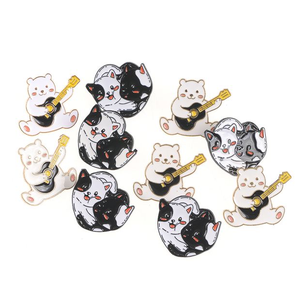 Set 10 brose martisor pisici si ursulet
