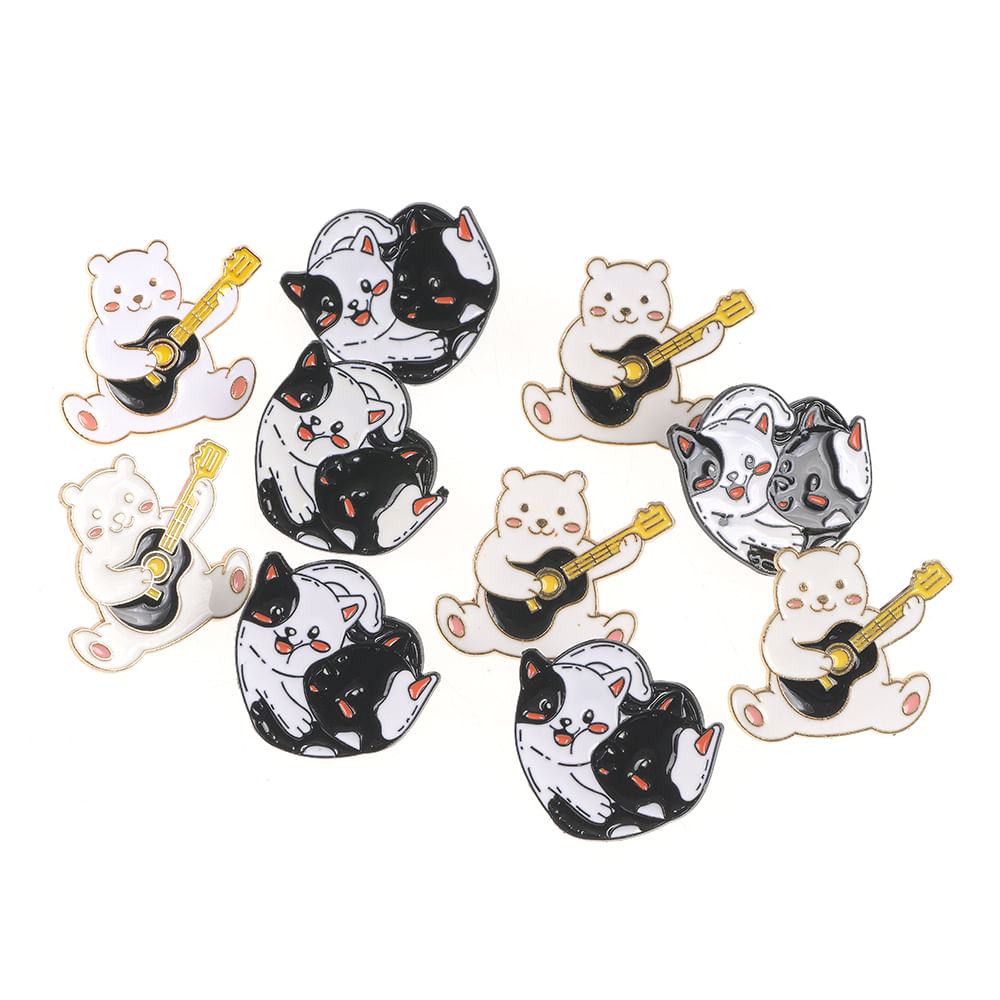 Set 10 brose martisor pisici si ursulet