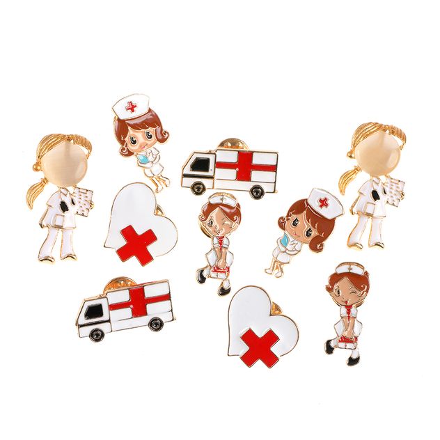 Set 10 brose martisor asistenta medicala si ambulanta