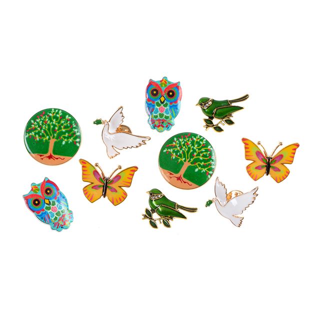 Set 10 brose martisor simboluri de primavara