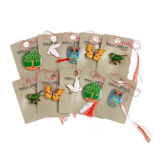 Set 10 brose martisor simboluri de primavara