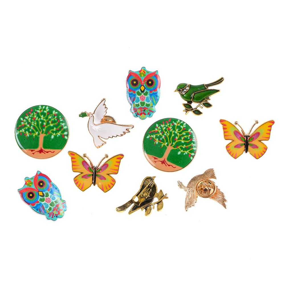 Set 10 brose martisor simboluri de primavara - 2 | YEO