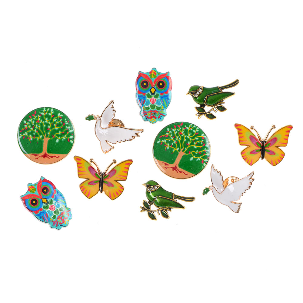 Set 10 brose martisor simboluri de primavara - 3 | YEO