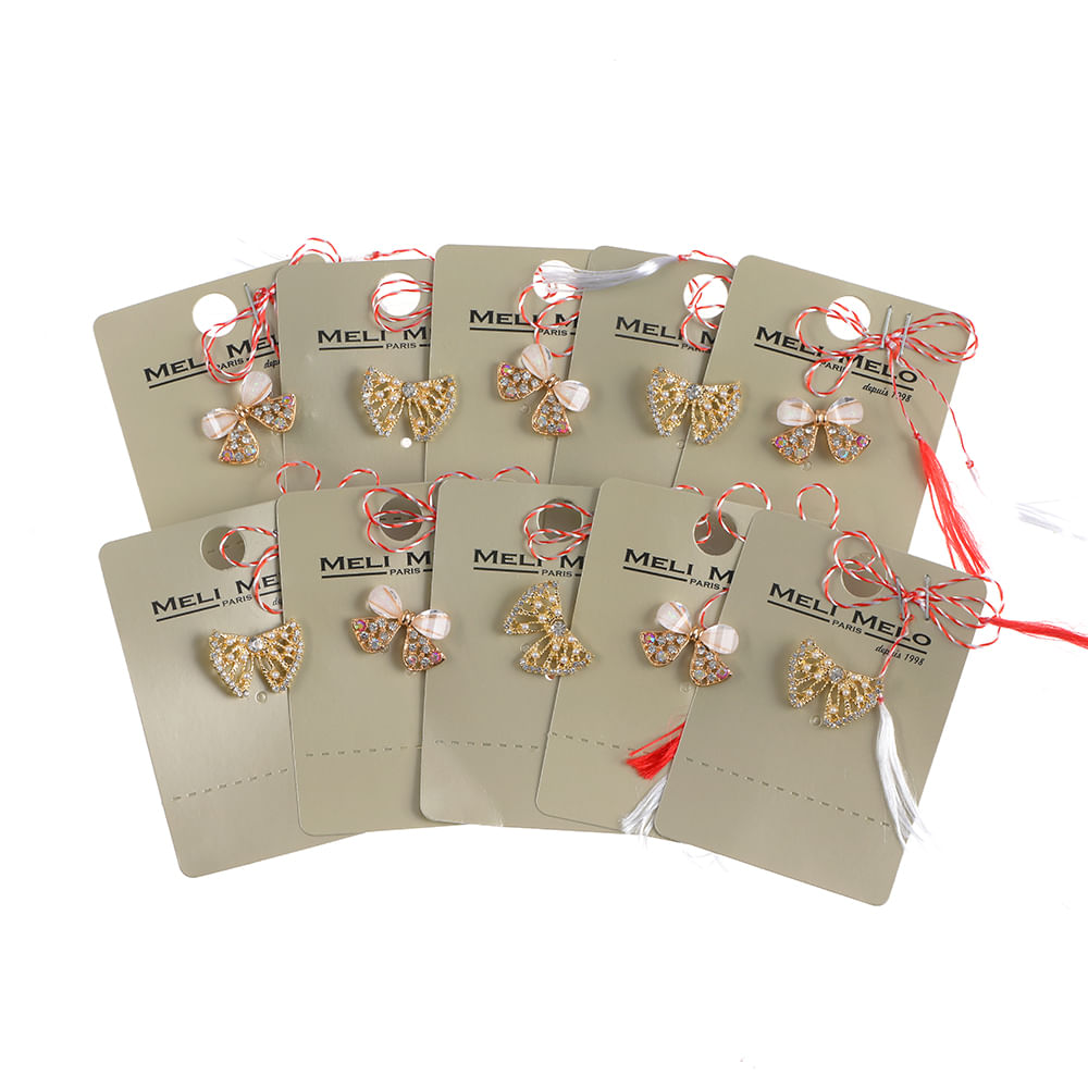 Set 10 brose martisor funde cu pietre colorate - 3 | YEO