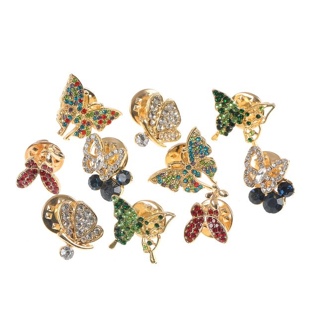 Set 10 brose martisor fluturi
