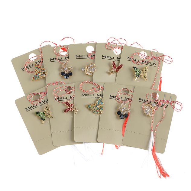Set 10 brose martisor fluturi