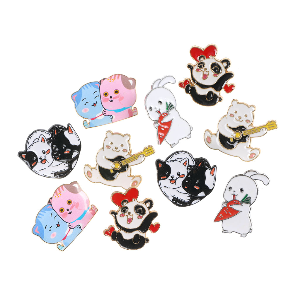 Set 10 brose martisor cu animale colorate