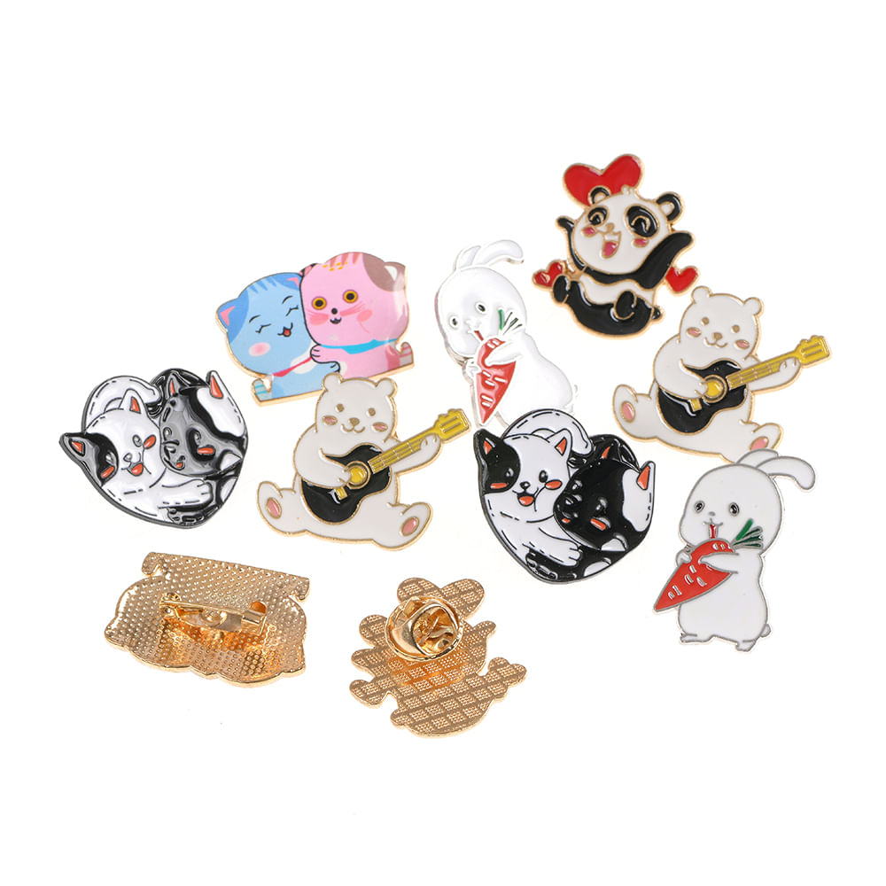 Set 10 brose martisor cu animale colorate - 2 | YEO