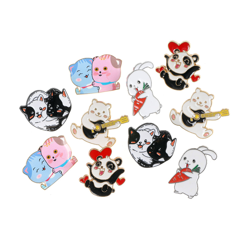 Set 10 brose martisor cu animale colorate - 3 | YEO