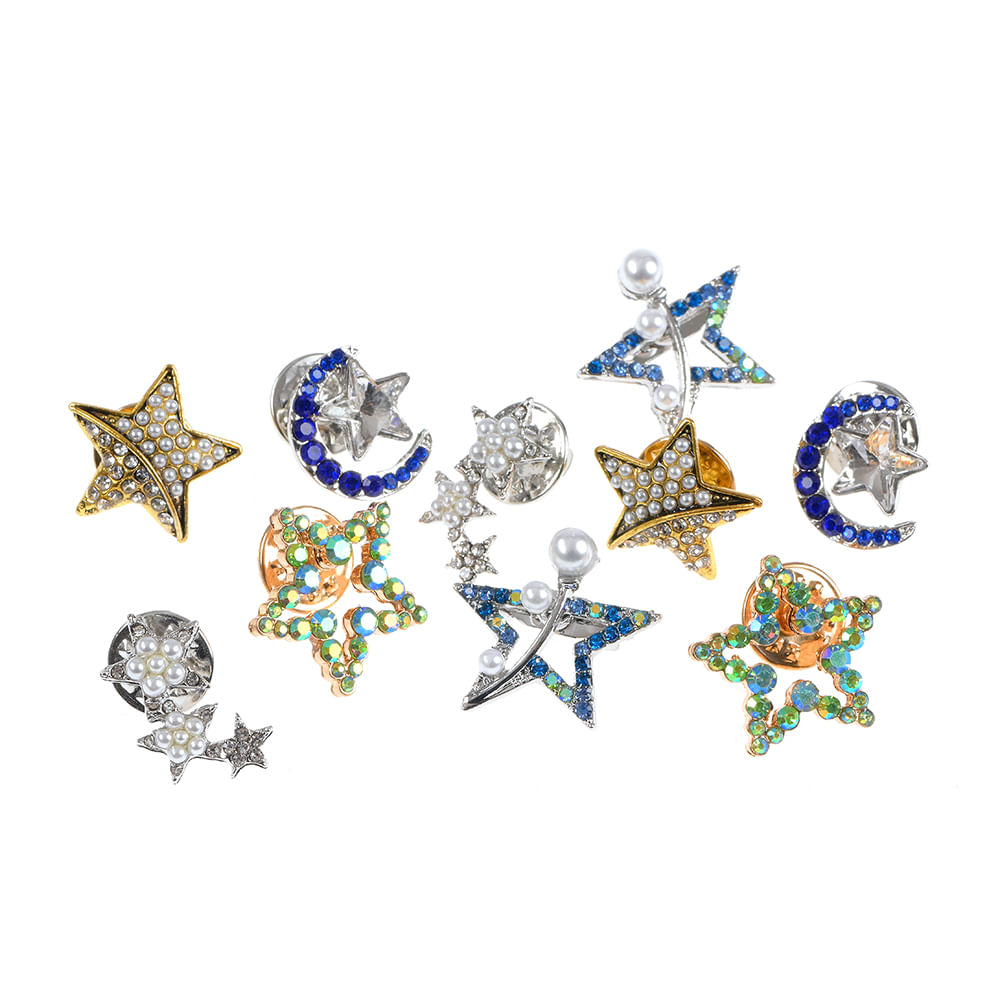 Set 10 brose martisor stele cu pietre multicolore - 3 | YEO