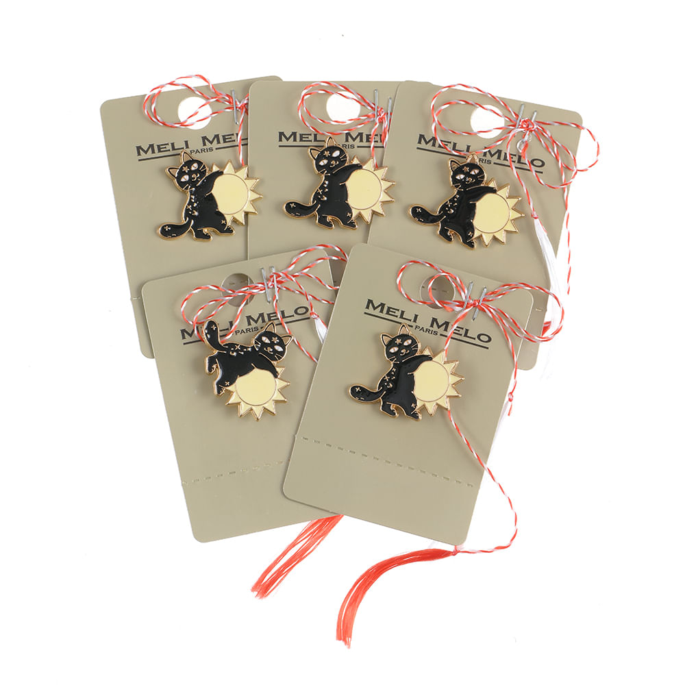 Set 5 brose pisica neagra pe soare - 1 | YEO