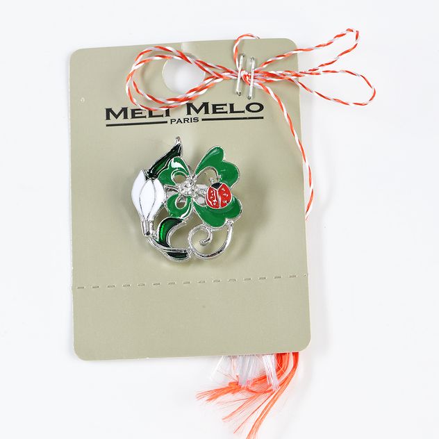 Brosa martisor trifoi cu ghiocel