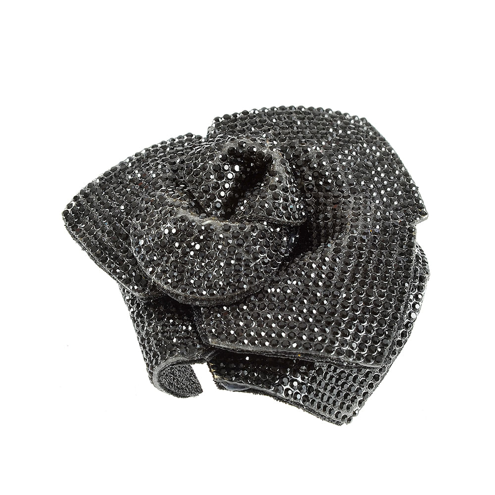 Brosa floare cu pietre negre - 2 | YEO