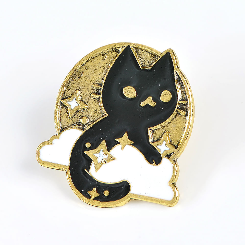 Brosa martisor pisica neagra pe nor - 2 | YEO