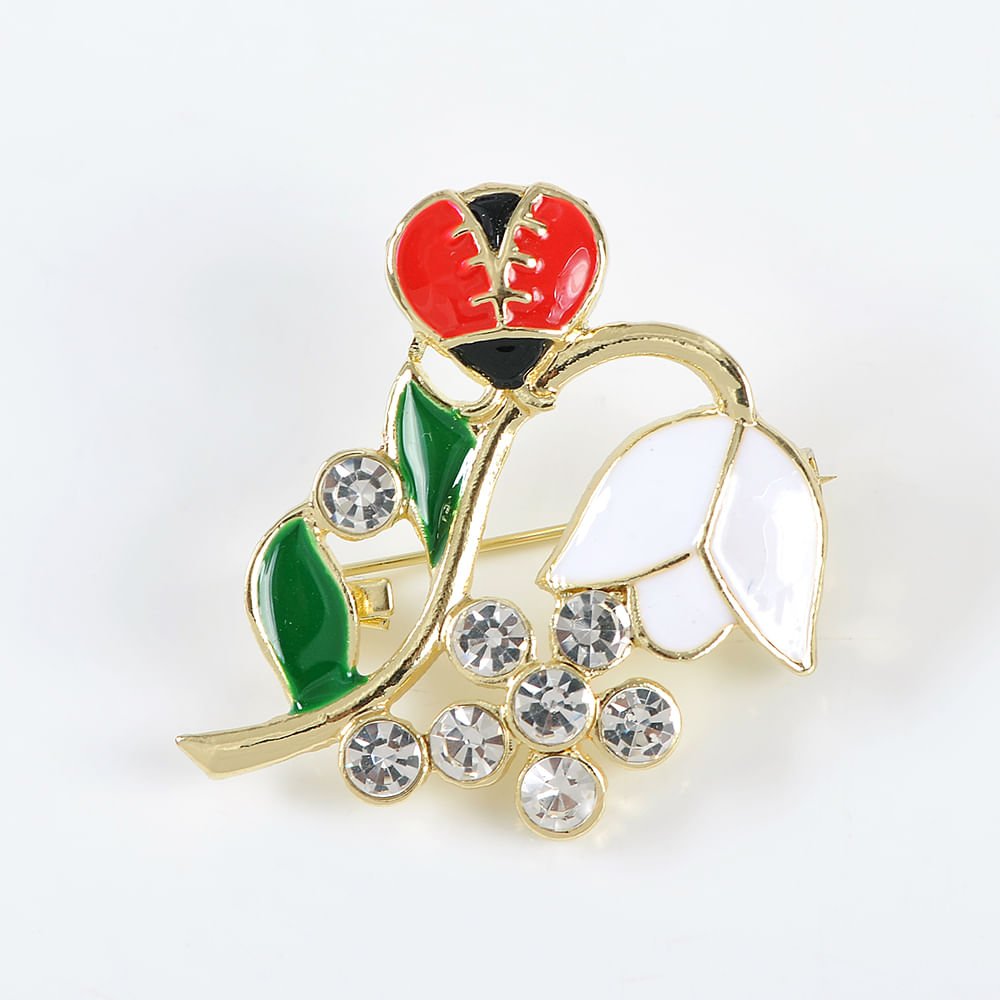 Brosa martisor ghiocel cu buburuza - 2 | YEO