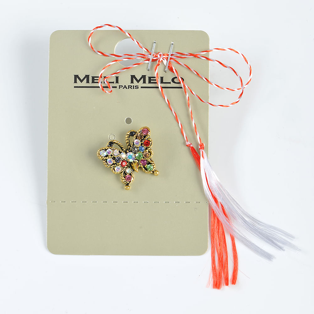 Brosa martisor fluturas cu aripi colorate - 1 | YEO