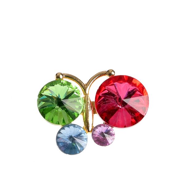 Brosa martisor fluture cu pietre multicolore