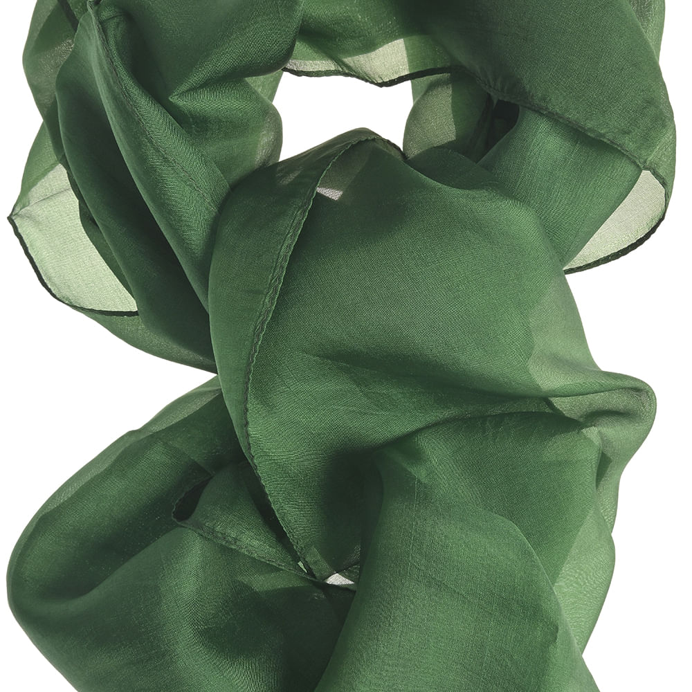 Esarfa verde de matase 30 x 180 cm - 1 | YEO