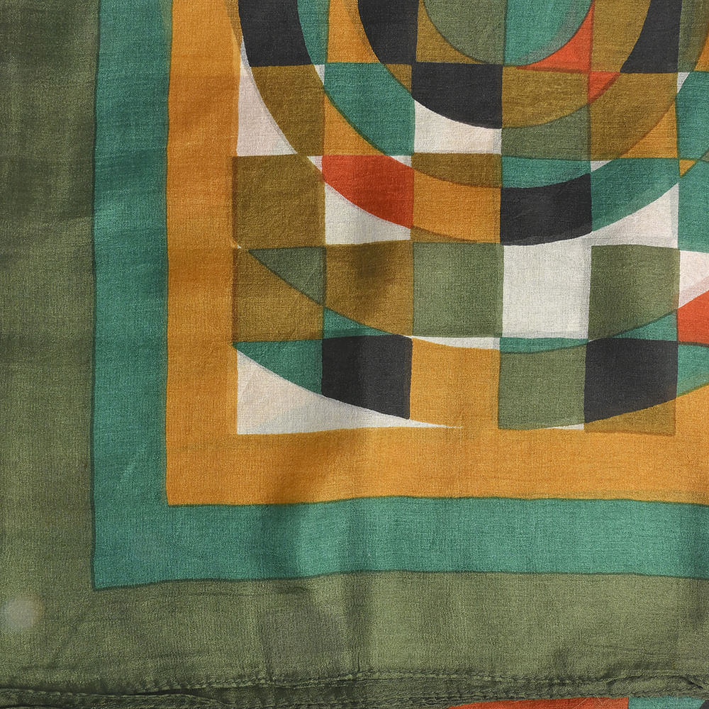 Esarfa multicolora din matase 100 x 100 cm - 2 | YEO