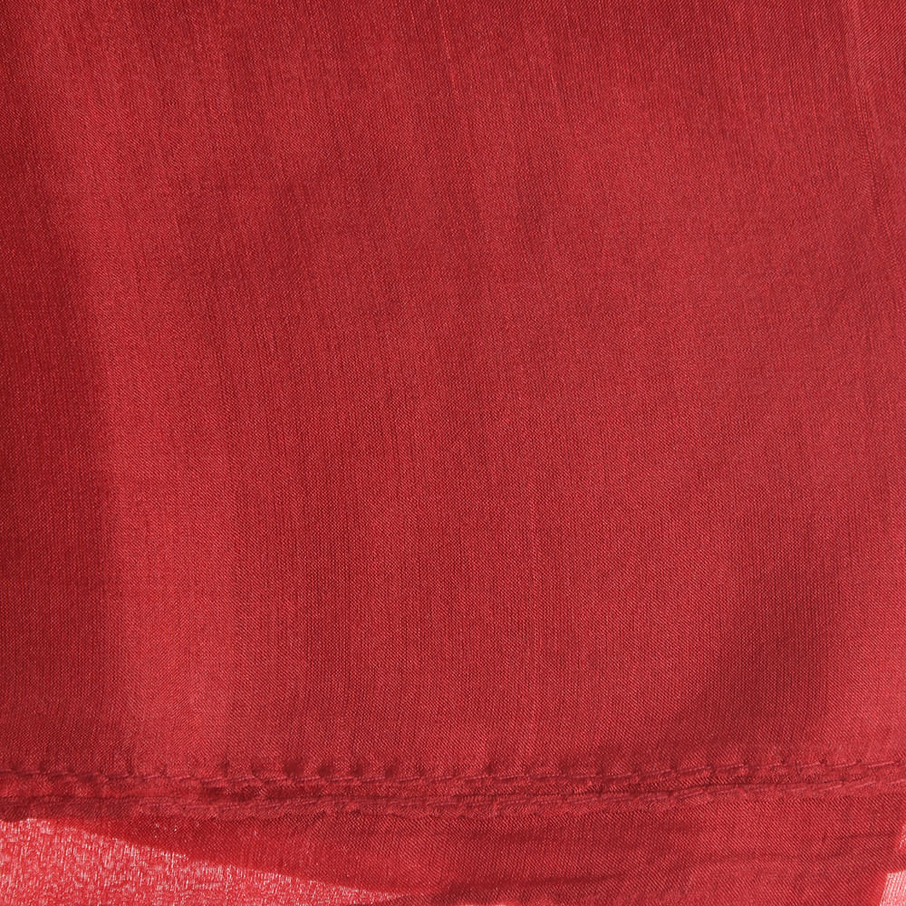 Esarfa rosie de matase 50 x 50 cm - 2 | YEO