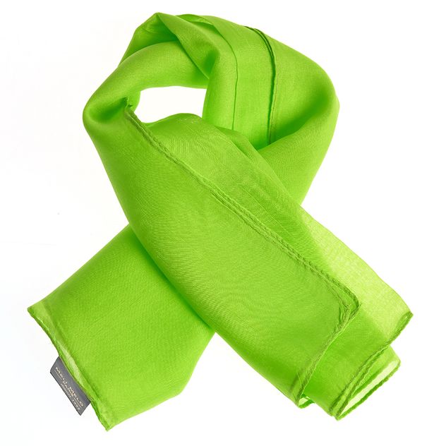 Esarfa matase verde lime 50 x 50 cm