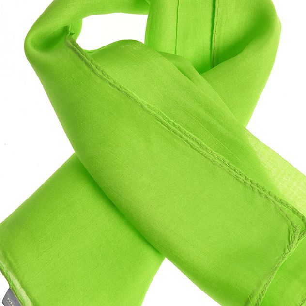 Esarfa matase verde lime 50 x 50 cm