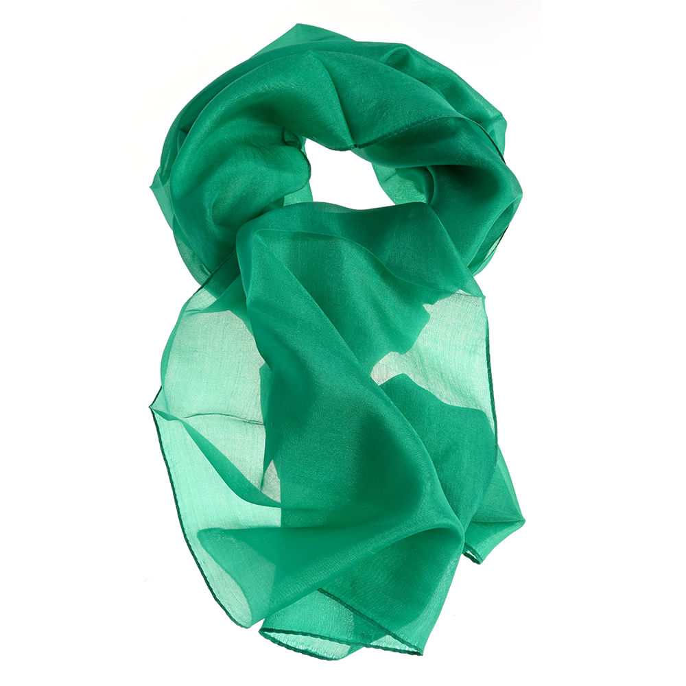 Esarfa matase verde 30 x 180 cm - 3 | YEO