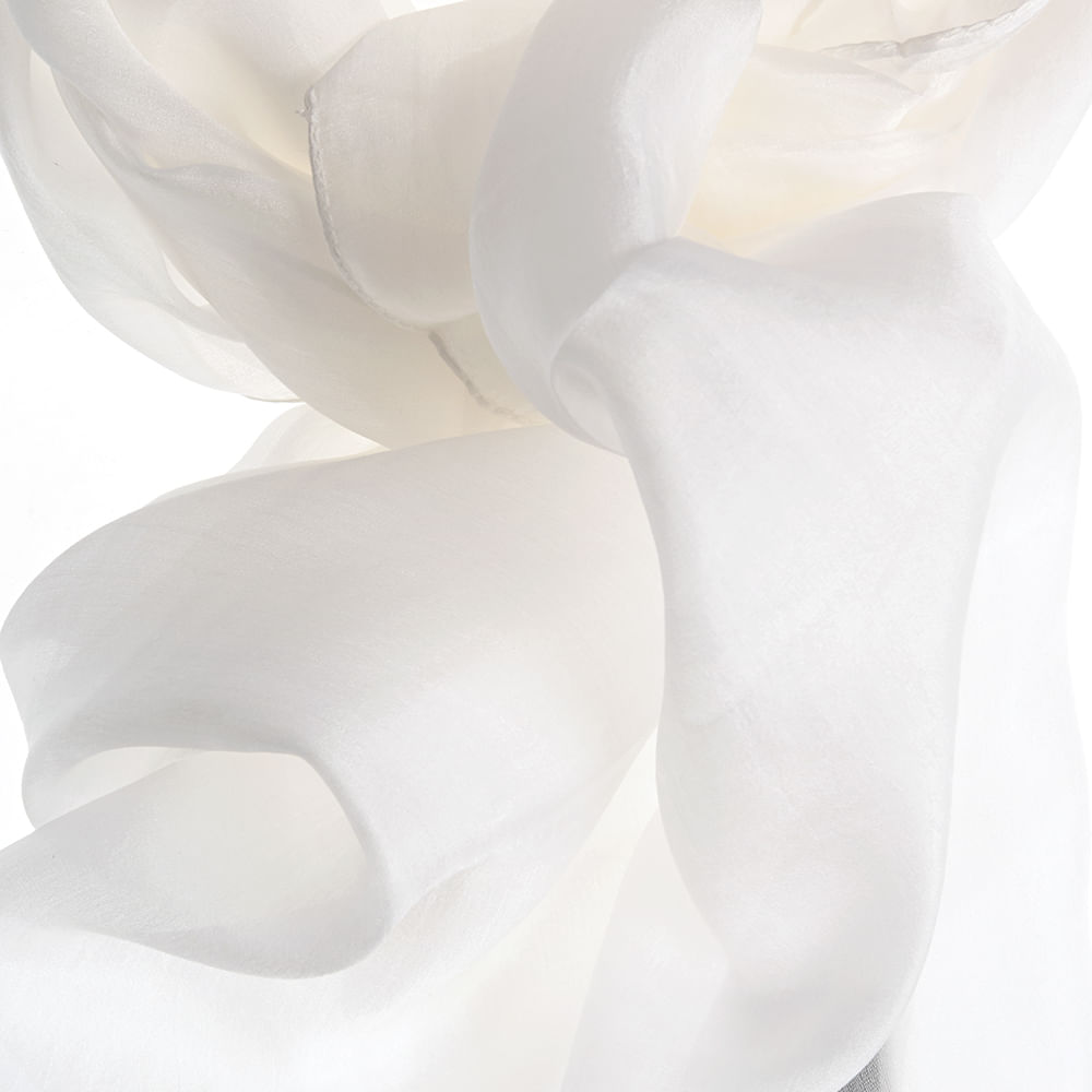 Esarfa matase alba 30 x 180 cm - 1 | YEO