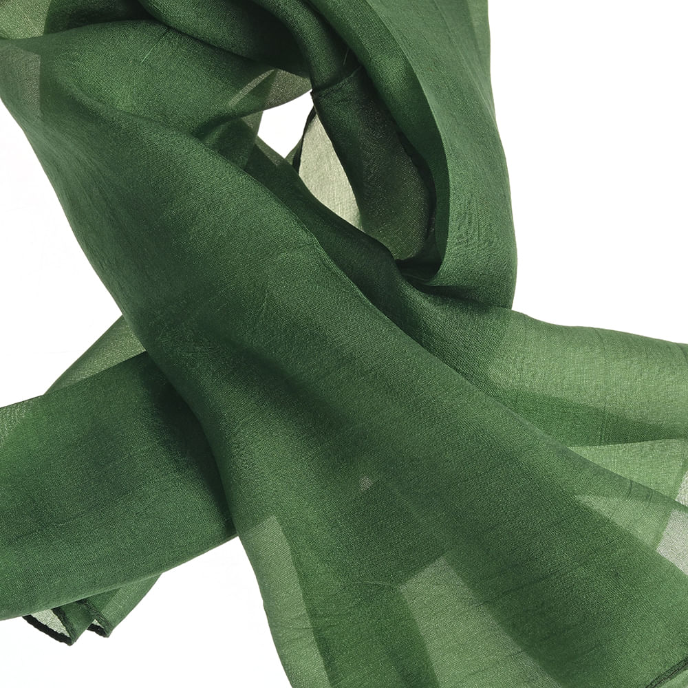 Esarfa verde de matase 50 x 50 cm - 1 | YEO